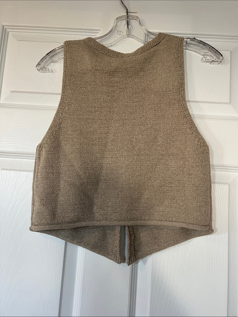 Dynamite Beige V-Neck Knit Vest - Picture 5 of 5